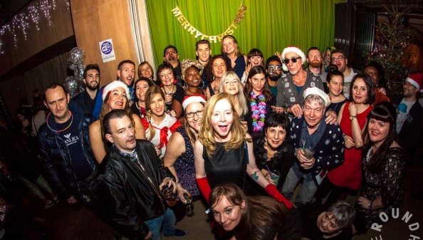 Roundhouse volunteers at Christmas party